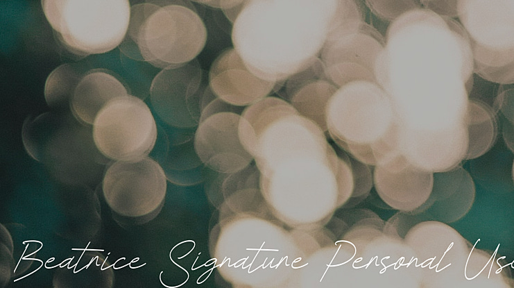 Beatrice Signature Personal Use Font