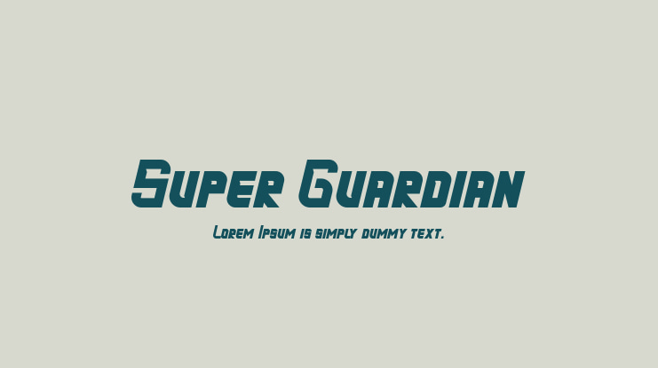 Super Guardian Font