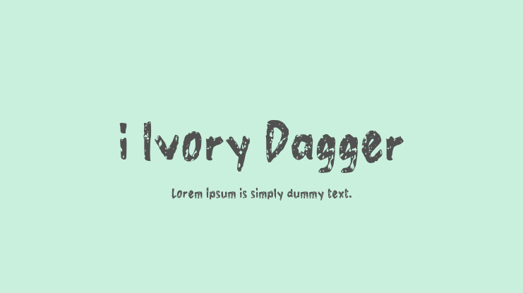 i Ivory Dagger Font
