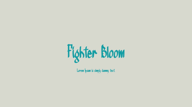 Fighter Bloom Font