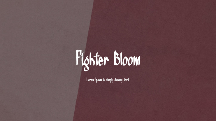 Fighter Bloom Font