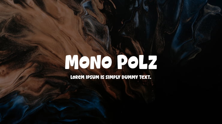 Mono Polz Font