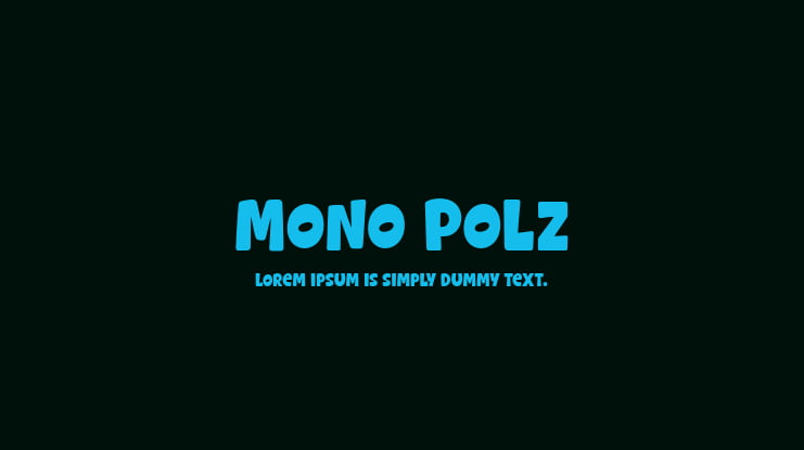 Mono Polz Font