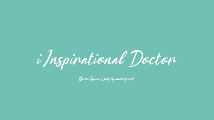 i Inspirational Doctor Font
