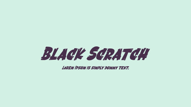 Black Scratch Font