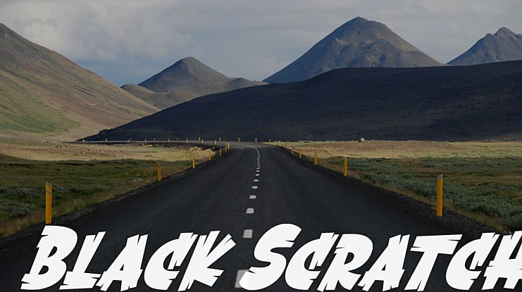 Black Scratch Font