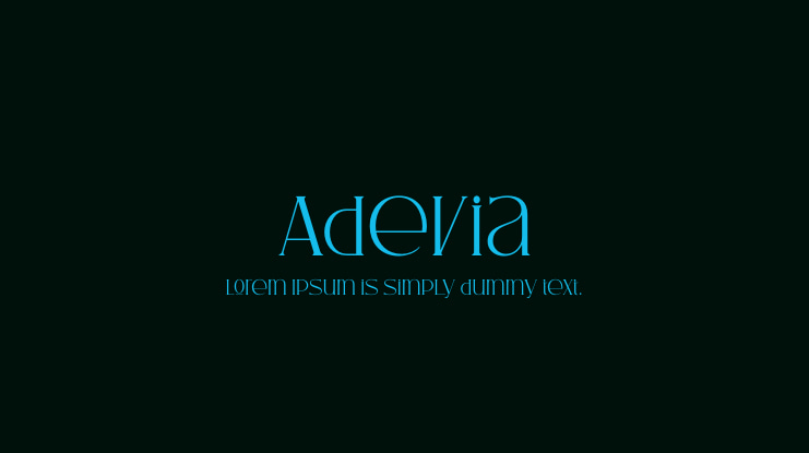 Adevia Font