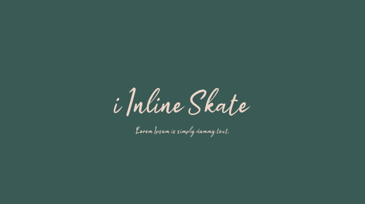i Inline Skate Font