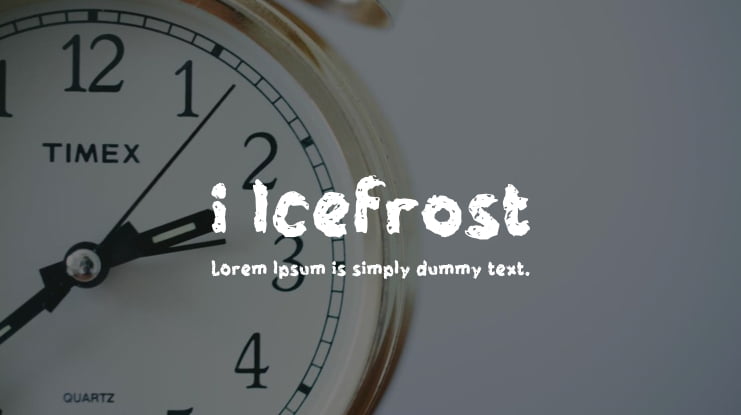 i Icefrost Font