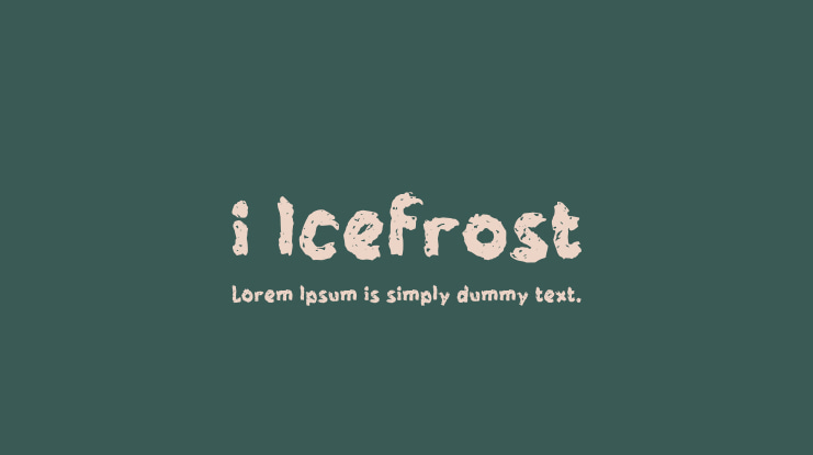 i Icefrost Font