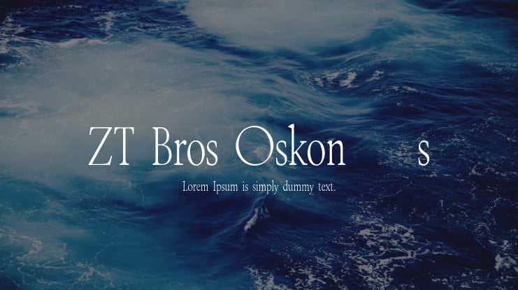 ZT Bros Oskon 90s Font