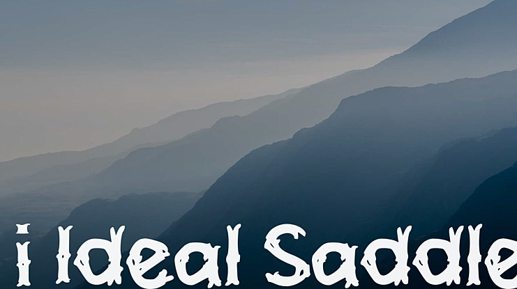 i Ideal Saddle Font