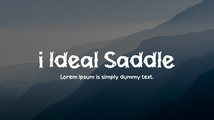 i Ideal Saddle Font