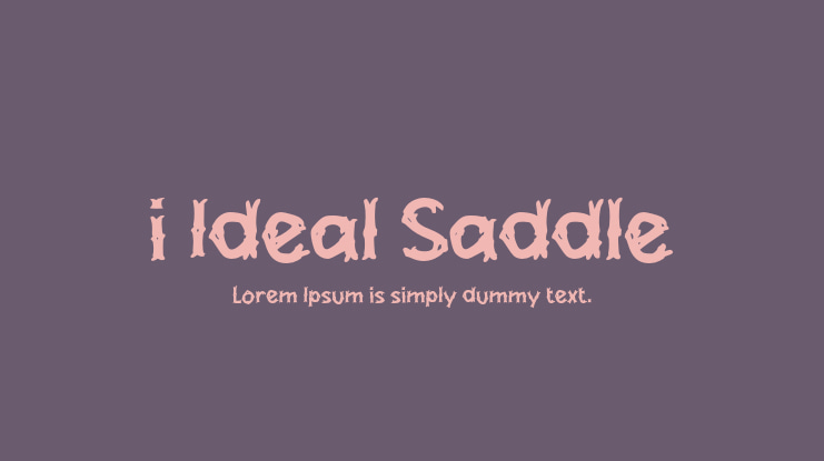 i Ideal Saddle Font