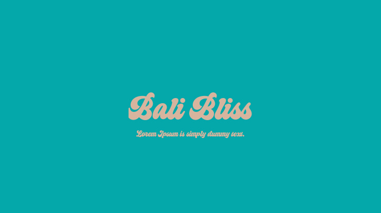 Bali Bliss Font