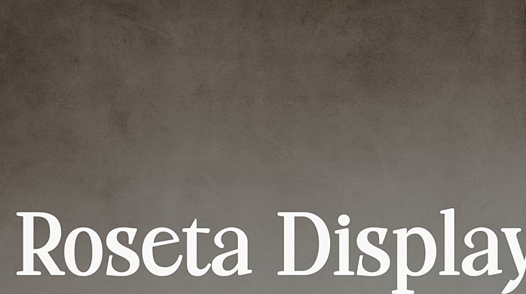 Roseta Display Font