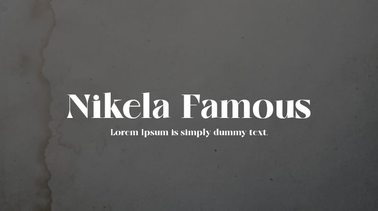 Nikela Famous Font