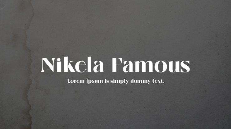 Nikela Famous Font