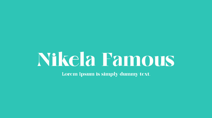 Nikela Famous Font