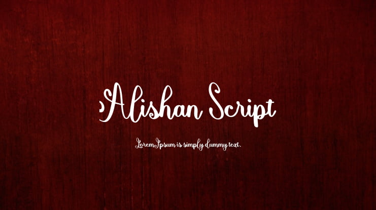Alishan Script Font