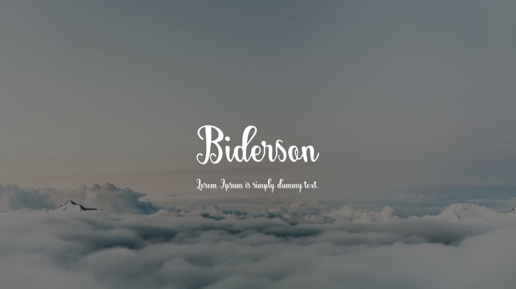 Biderson Font