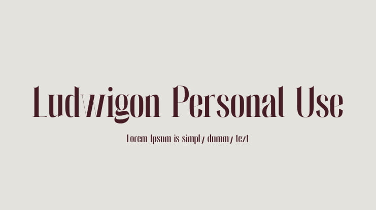 Ludwigon Personal Use Font