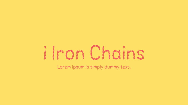 i Iron Chains Font