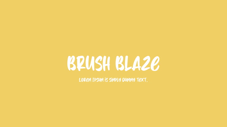 Brush Blaze Font