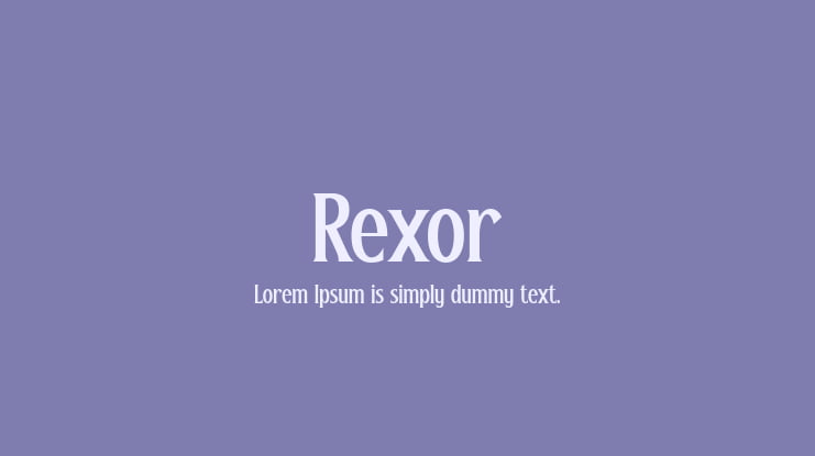 Rexor Font