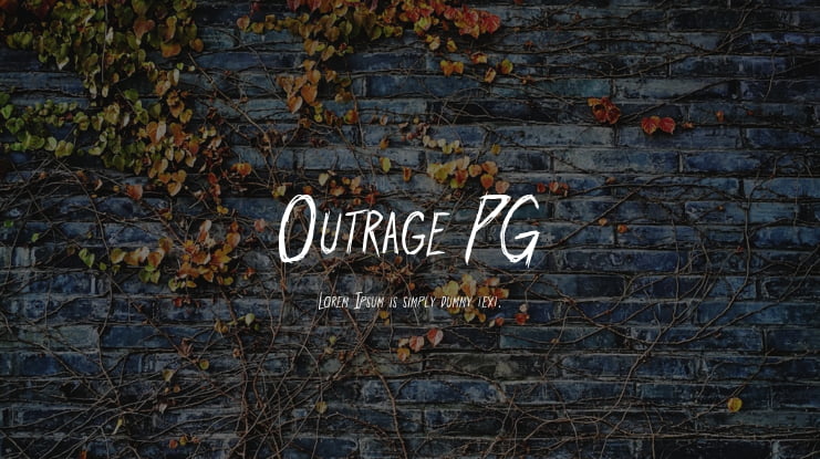 Outrage PG Font Family