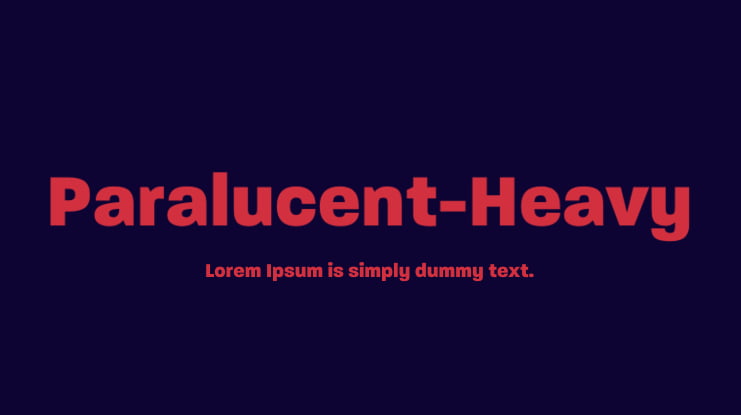 Paralucent-Heavy Font Family