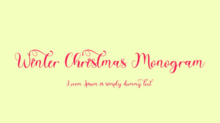 Winter Christmas Monogram Font Family