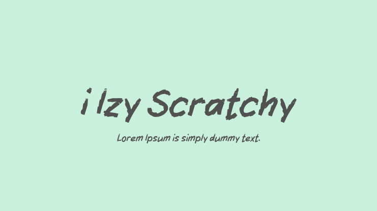 i Izy Scratchy Font