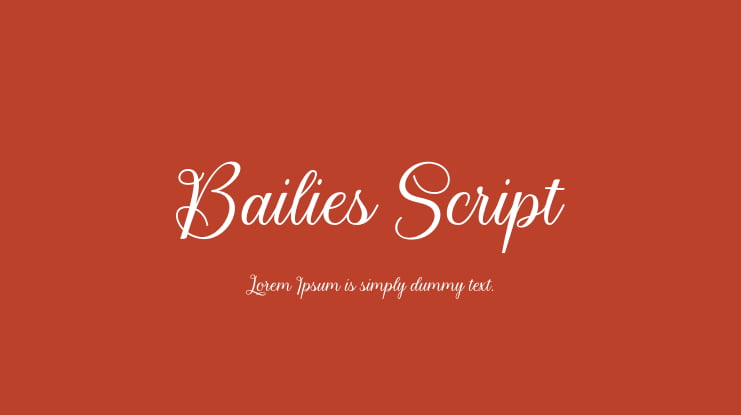 Bailies Script Font