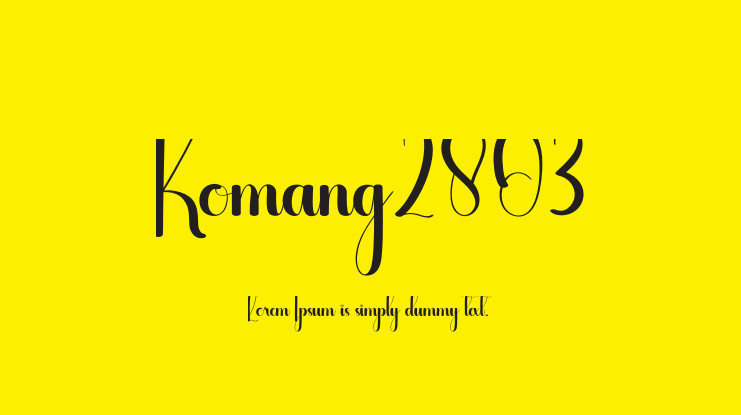 Komang2803 Font