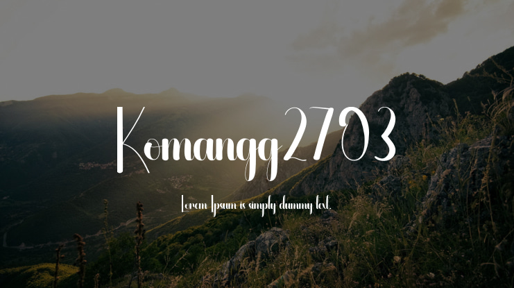 Komangg2703 Font
