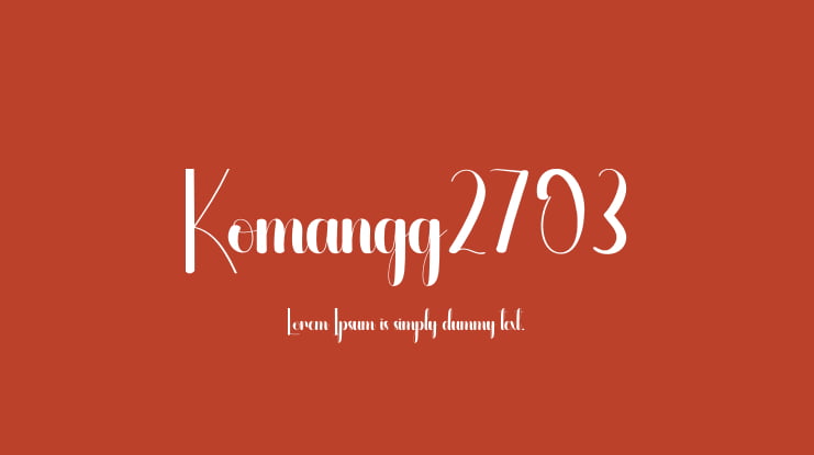 Komangg2703 Font