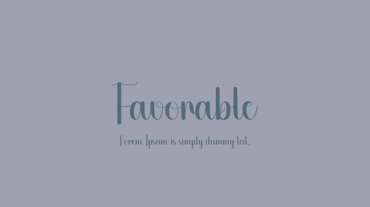 Favorable Font