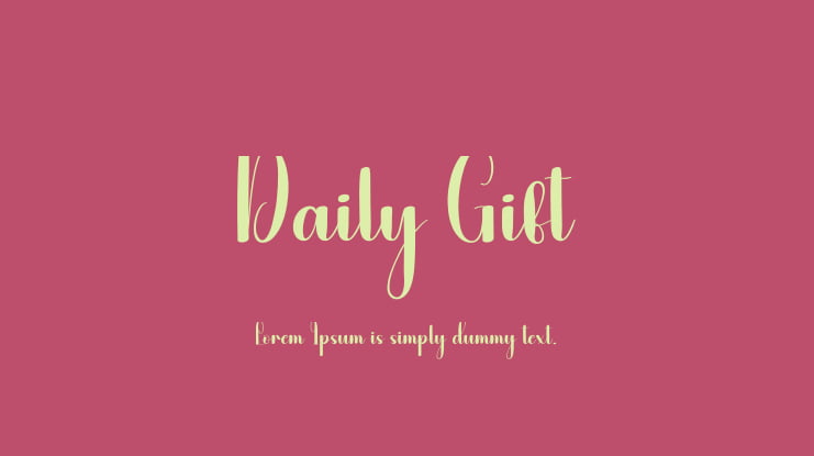 Daily Gift Font