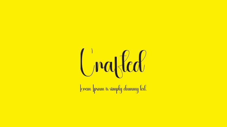 Crafted Font