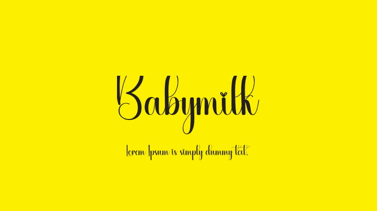Babymilk Font