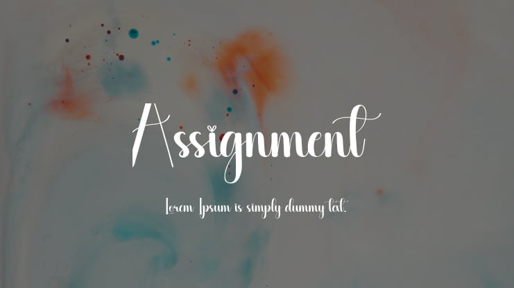 Assignment Font
