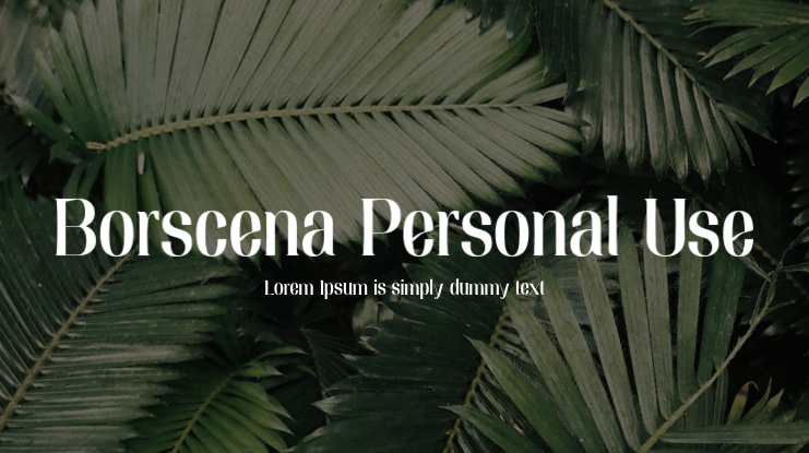 Borscena Personal Use Font