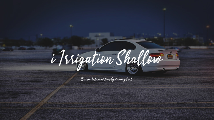 i Irrigation Shallow Font