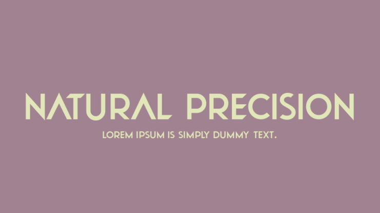 Natural Precision Font Family