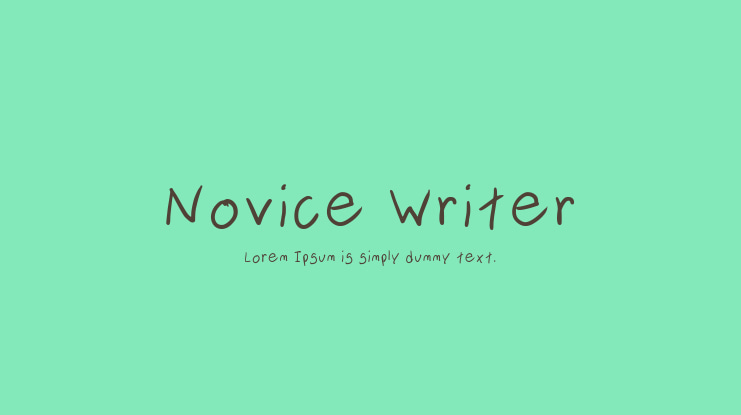 Novice Writer Font