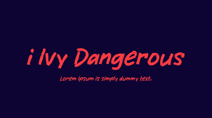 i Ivy Dangerous Font