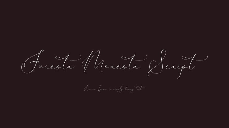 Foresta Monesta Script Font Family