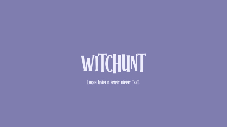 WITCHUNT Font