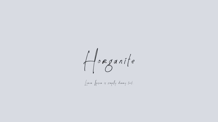 Horganite Font Family